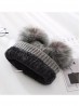 Kids Double Pom Pom Knitted Hat (Plush Inside)